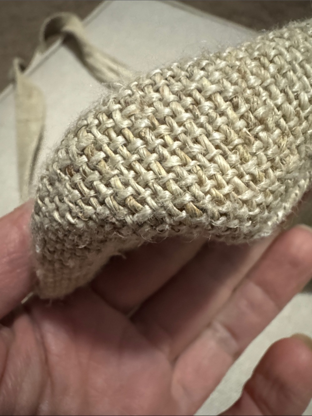 Ark Fair Trade's Hemp Crossbody Bag-Nepal Orig-Natural Color with Imperfections - Picture 10 of 16